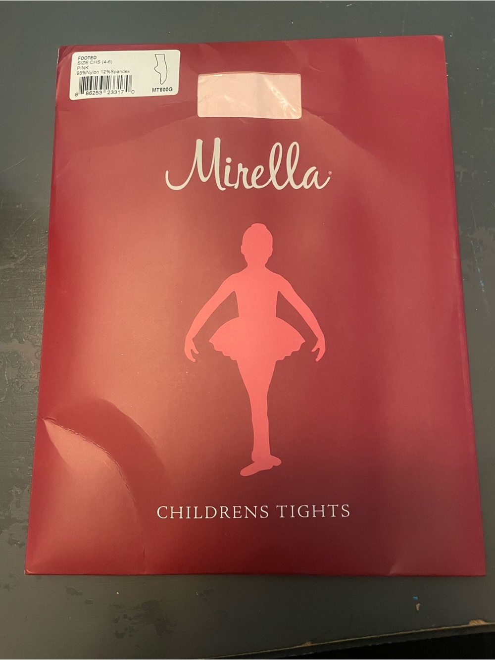Mirella Youth Children’s Footed pink Tights size 4/6 ballet dance
